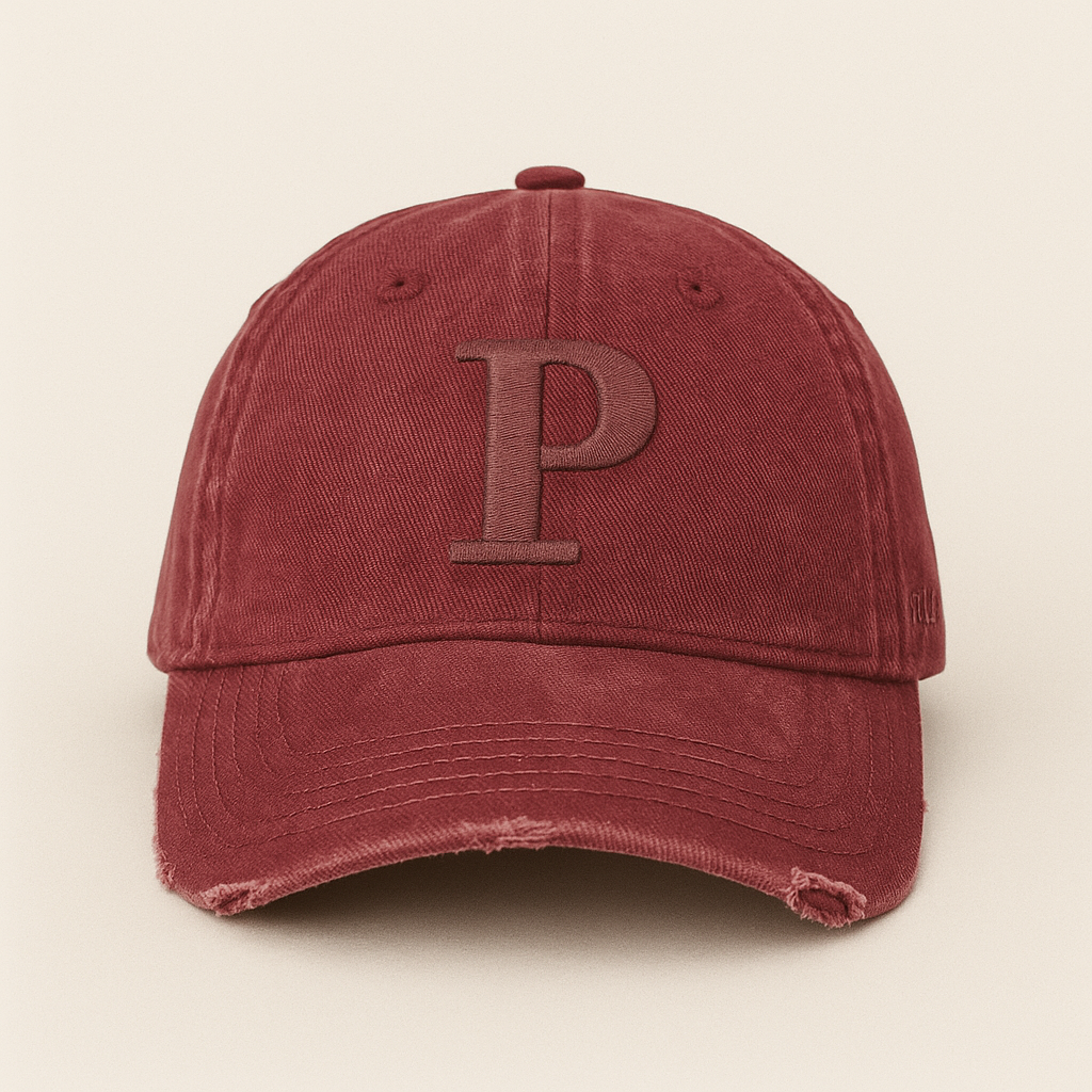 Players Cap Cotton Destructed — Bordeaux