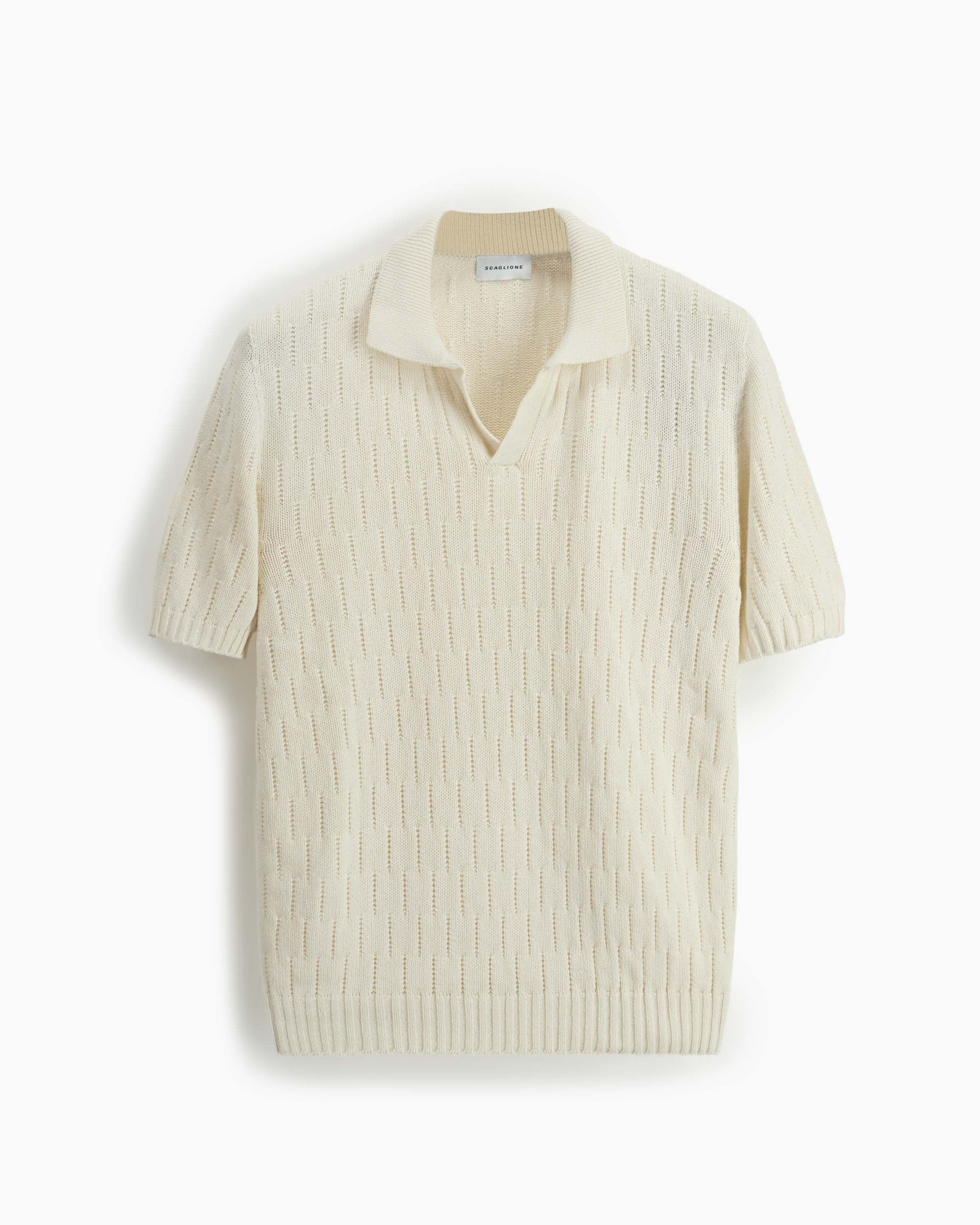 Open Polo Tricot — Bourette Silk + Cotton